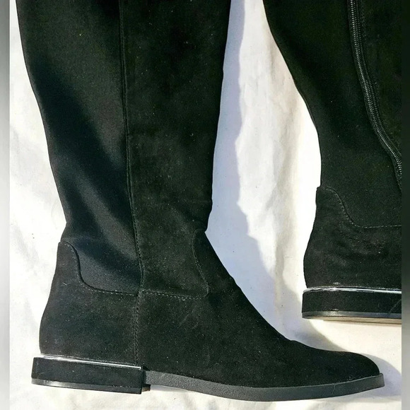 Calvin Klein Rania 2 Womens Faux Suede Dressy Black Knee-High Boots sz7.5US new - Picture 4 of 13